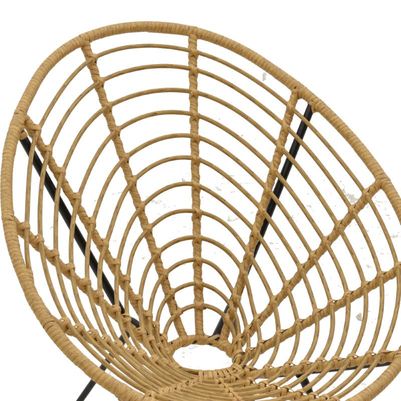 Scaun de gradina Naoki, Negru, 78x74x87 cm