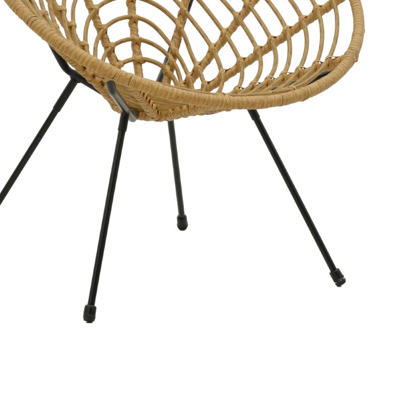 Scaun de gradina Naoki, Negru, 78x74x87 cm