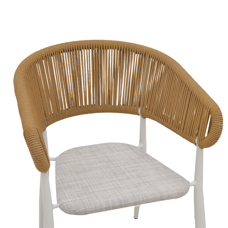 Scaun de gradina Raven, Alb - Gri, 57x62x78 cm - Alb