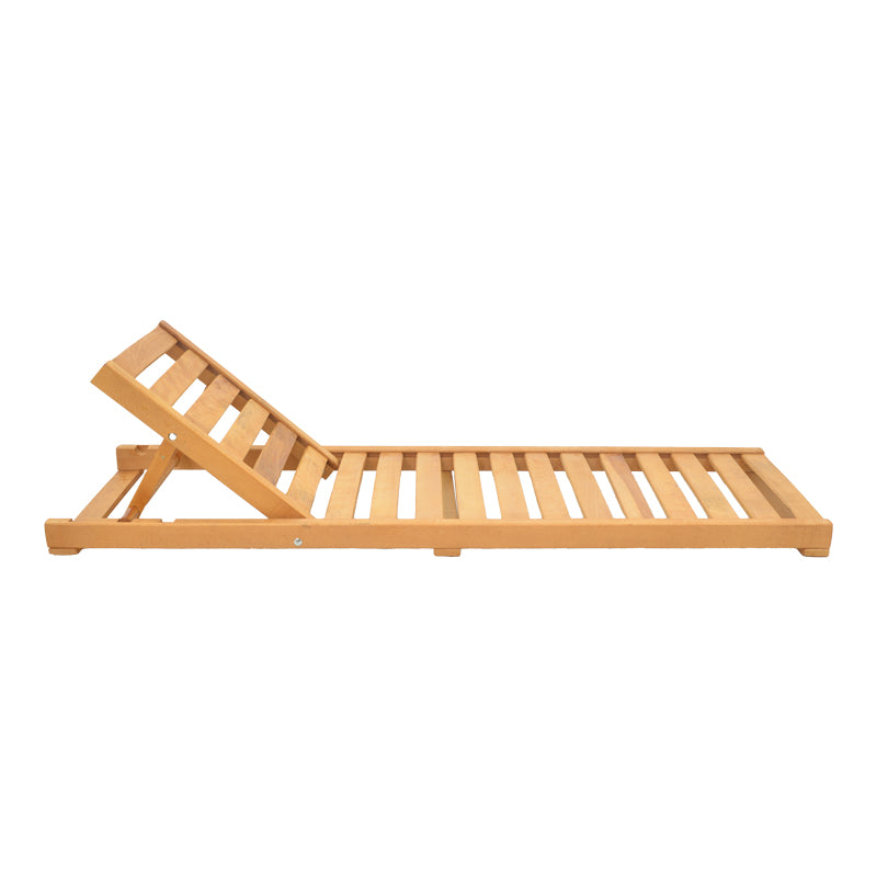 Scaun de plaja Specta din lemn de fag solid, Natural, 60x190x10 cm