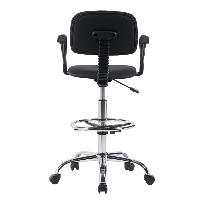 Scaun de receptie Icina I cu role, neagra, 58x54x102-123 cm, foto produs
