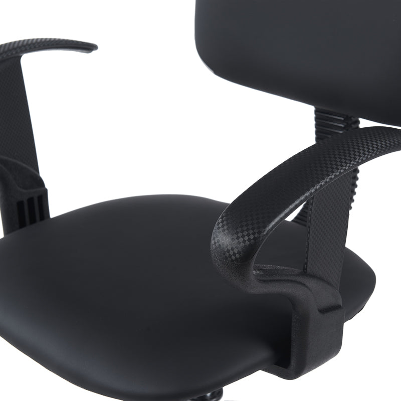 Scaun de receptie Icina I cu role, neagra, 58x54x102-123 cm, foto produs 6