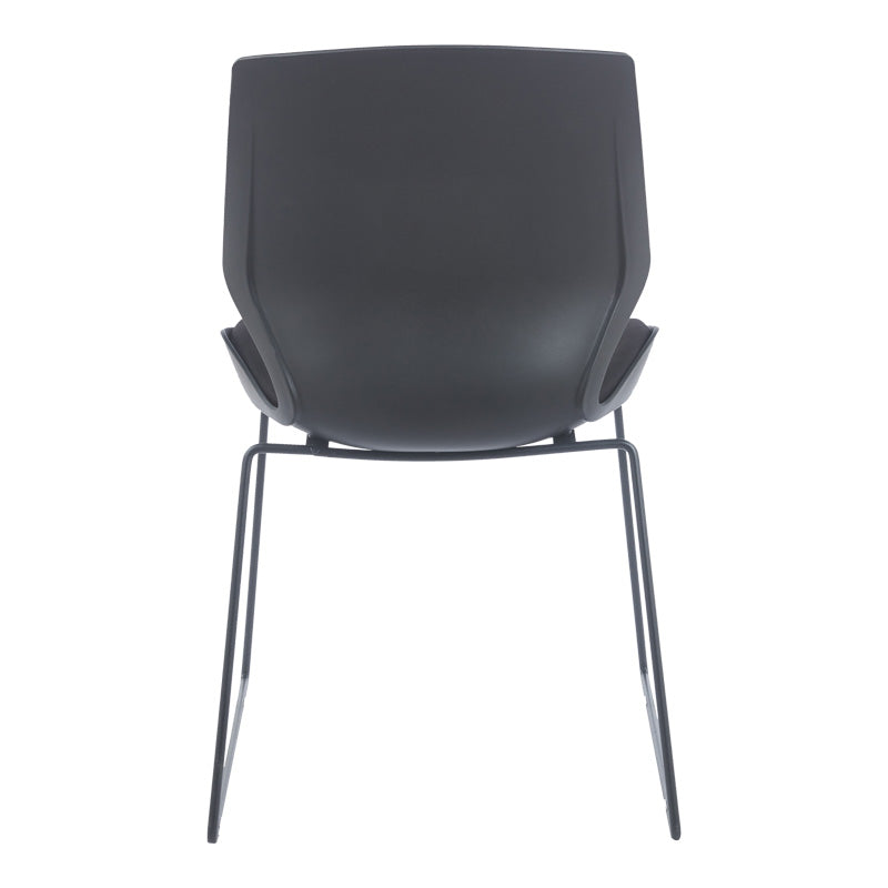 Scaun de vizitator, autentic negru cu perna, 47x52x85 cm