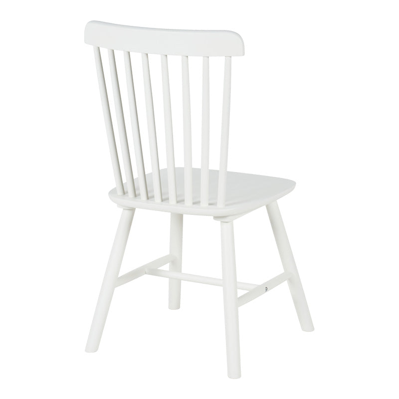 Scaun din lemn de cauciuc Melia, Lemn, Alb, 45x51x87 cm