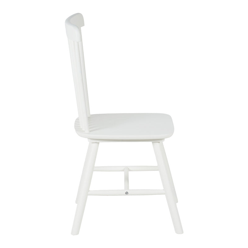 Scaun din lemn de cauciuc Melia, Lemn, Alb, 45x51x87 cm