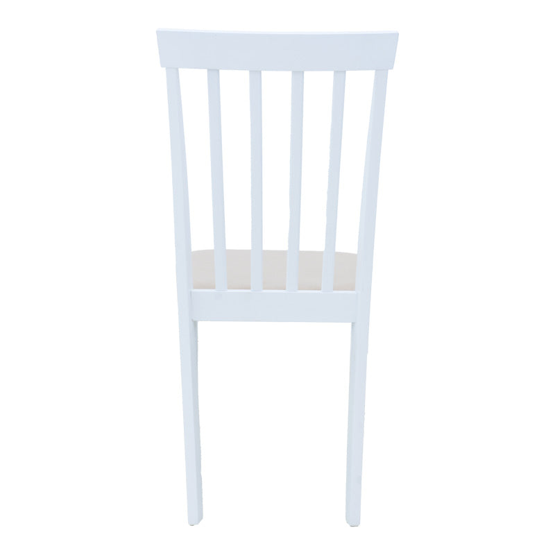Scaun din lemn Houston, rubberwood, finisaj, nuc, 40x49x94 cm - Alb