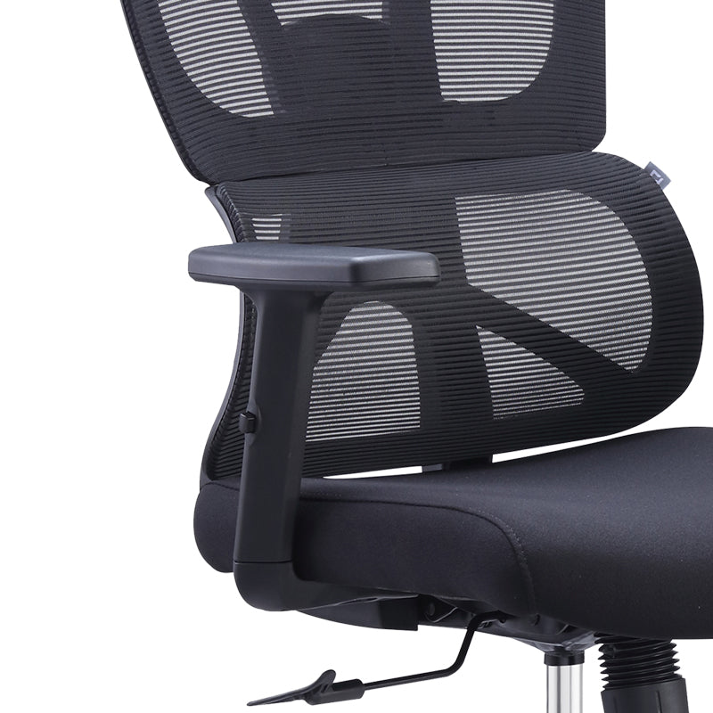 Scaun director birou Aish stofa plasa, neagra, 64x66x130 cm