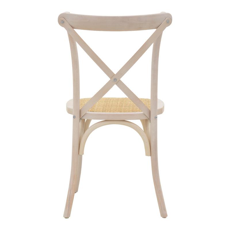 Scaun Dylon, Alb - Natural, 48x52x89 cm - Alb