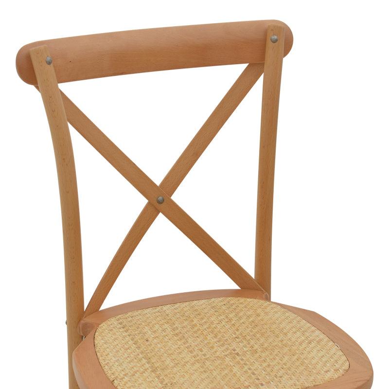 Scaun Dylon, Alb - Natural, 48x52x89 cm - Natural