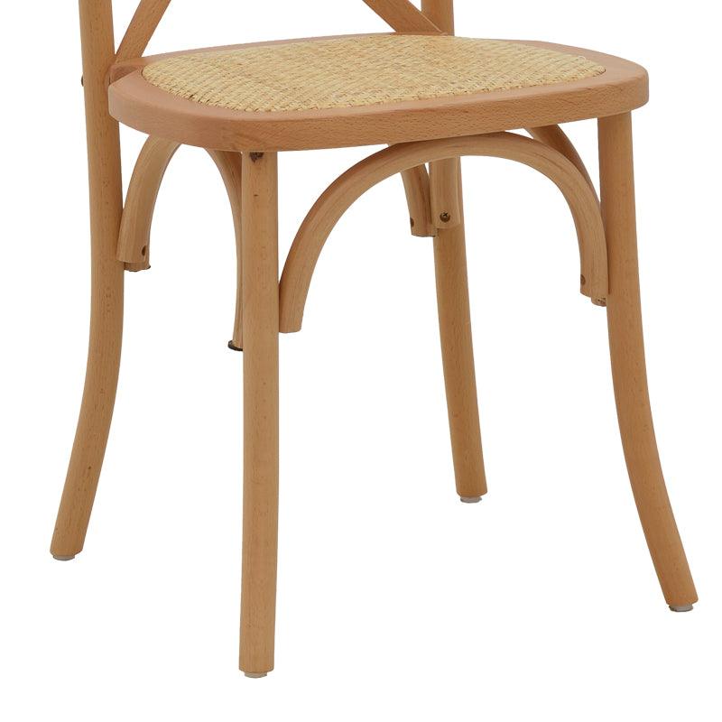 Scaun Dylon, Alb - Natural, 48x52x89 cm - Natural