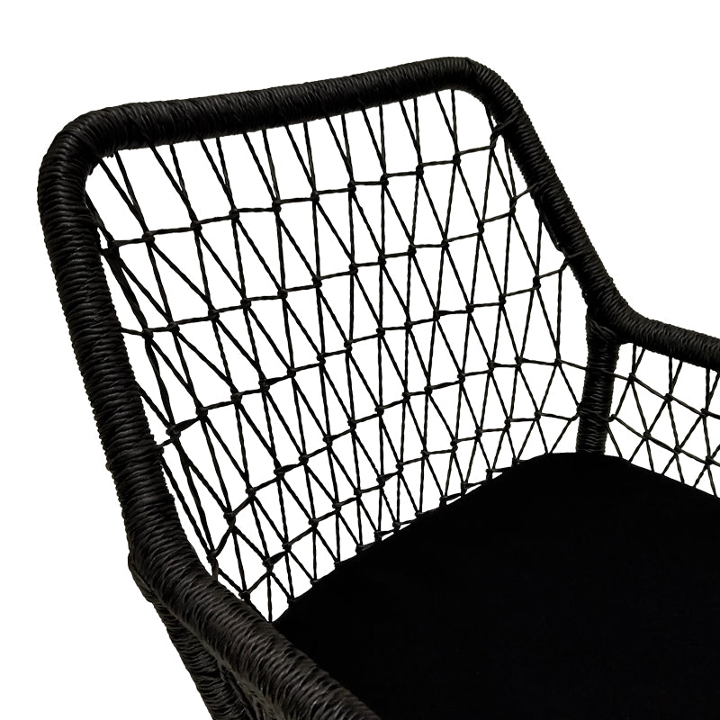 Scaun Elaiza lemn de tec si sfoara sintetica Natural cu perna, 58x60x90 cm