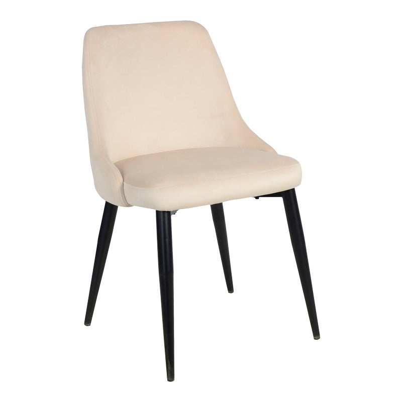 Scaun Zedna, Catifea, galbena, 51x58x84 cm - Bej