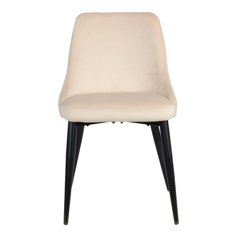 Scaun Zedna, Catifea, galbena, 51x58x84 cm - Bej