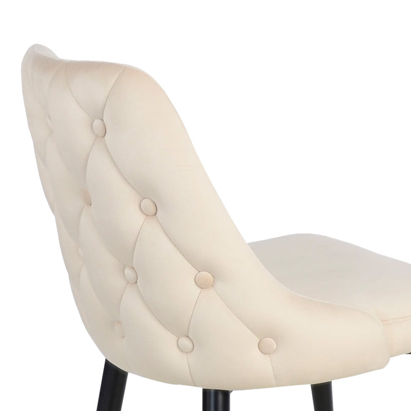Scaun Zedna, Catifea, galbena, 51x58x84 cm - Bej