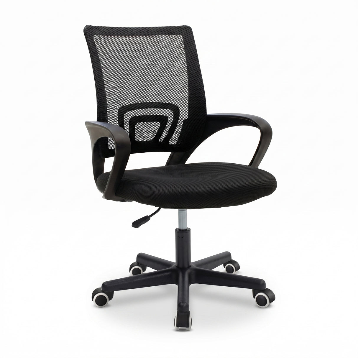 Scaun ergonomic de birou Berto II cu spatar din mesh – roz/negru, 60x48x85–95 cm - Negru