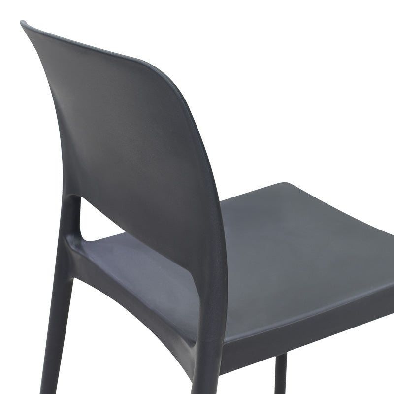 Scaun Fenxy, polipropilena, Alb - Negru, 38x42x77 cm - Negru
