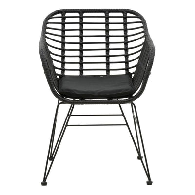 Scaun exterior Naoki, Negru, 55x58x79 cm, foto produs 9