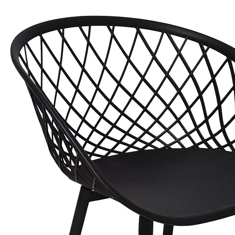 Scaun Ezra, 62x42x82 cm - Negru