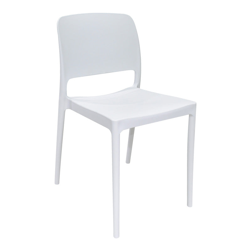 Scaun Fenxy, polipropilena, Alb - Negru, 38x42x77 cm - Alb