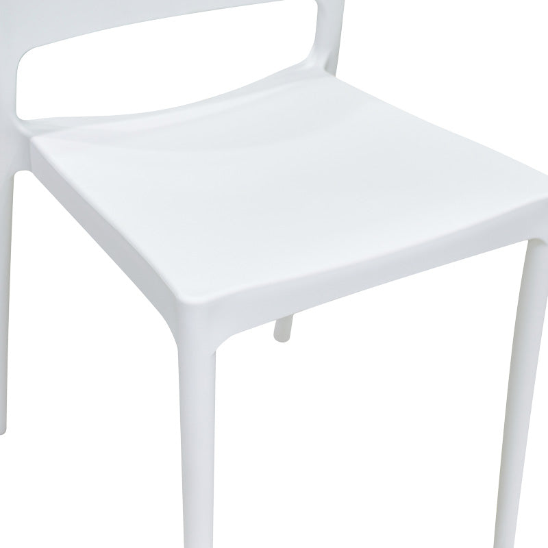 Scaun Fenxy, polipropilena, Alb - Negru, 38x42x77 cm - Alb
