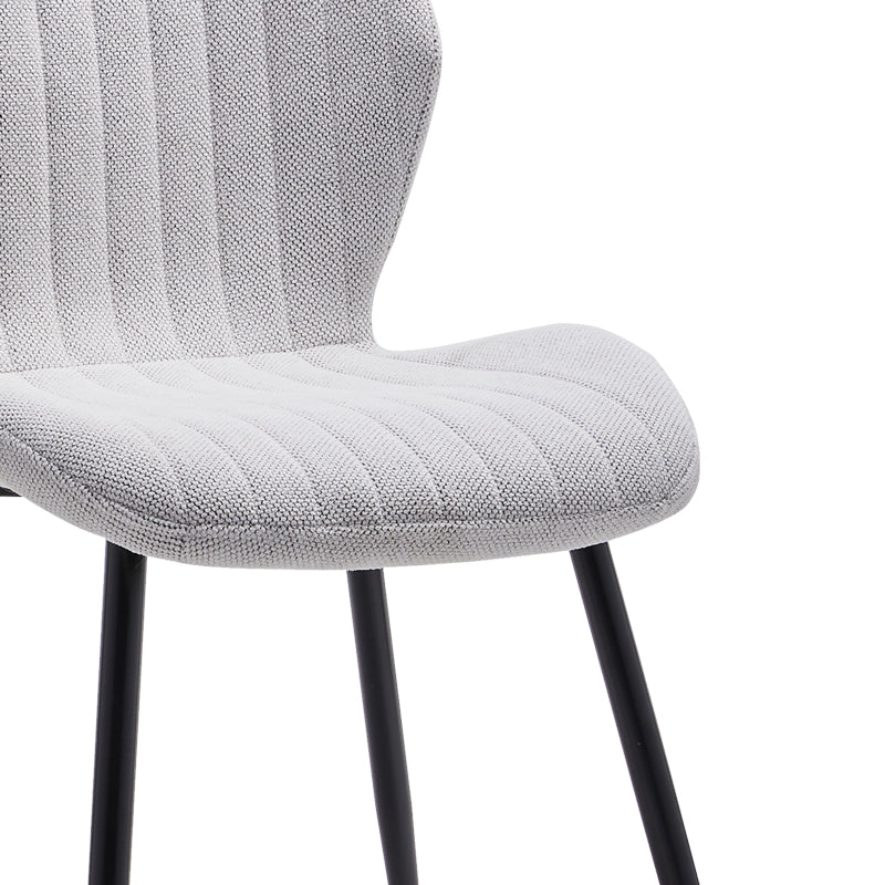 Scaun Fersity material alb-picior metalic, negru, 48x57x86 cm