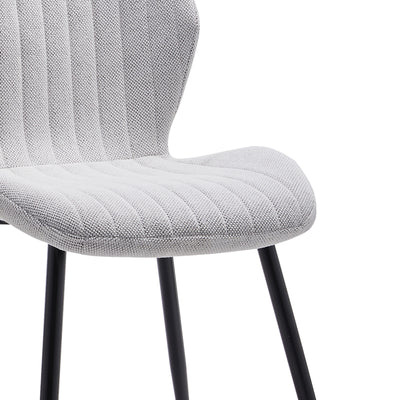 Scaun Fersity material alb-picior metalic, negru, 48x57x86 cm, detaliu produs