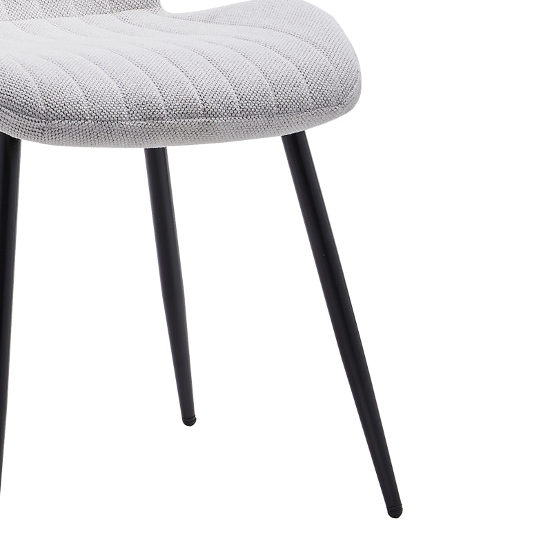 Scaun Fersity material alb-picior metalic, negru, 48x57x86 cm
