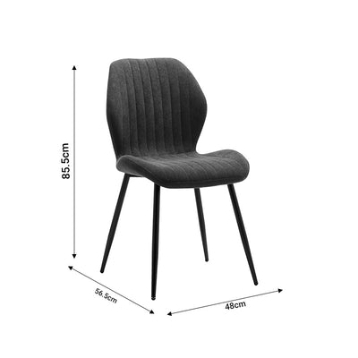 Scaun Fersity material alb-picior metalic, negru, 48x57x86 cm, foto produs