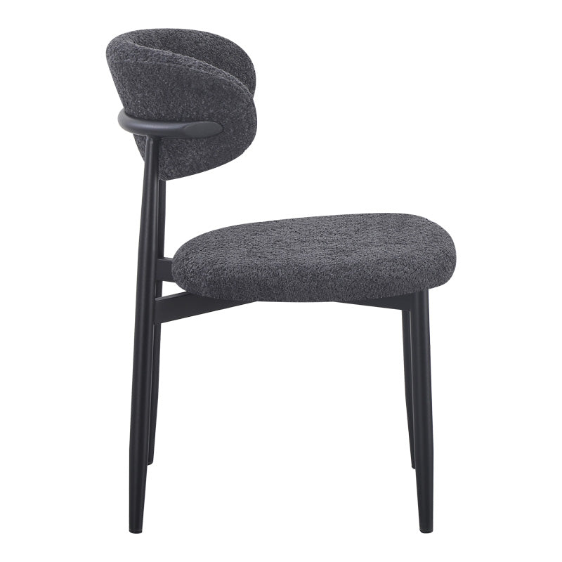 Scaun Folegio, stofa si metal, 50x57x79 cm - Antracit