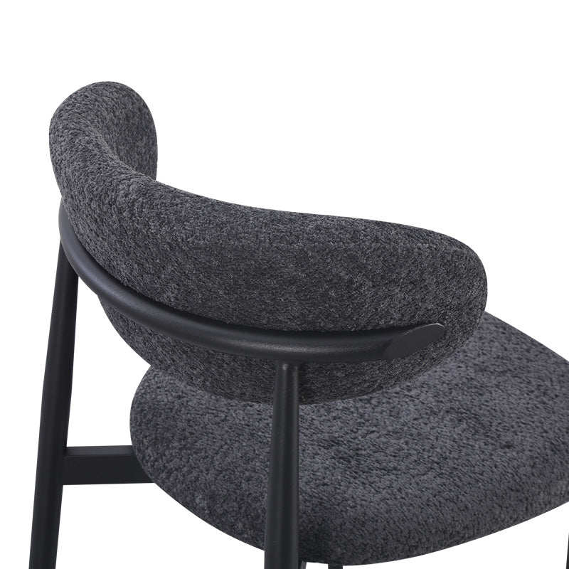 Scaun Folegio, stofa si metal, 50x57x79 cm - Antracit