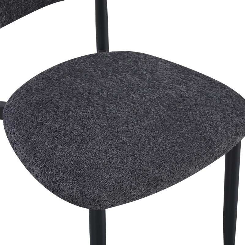 Scaun Folegio, stofa si metal, 50x57x79 cm - Antracit
