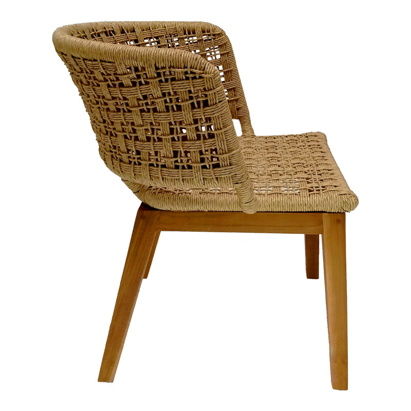 Scaun fotoliu de gradina Milou Boho, Natural, 59x65x73 cm, detaliu produs