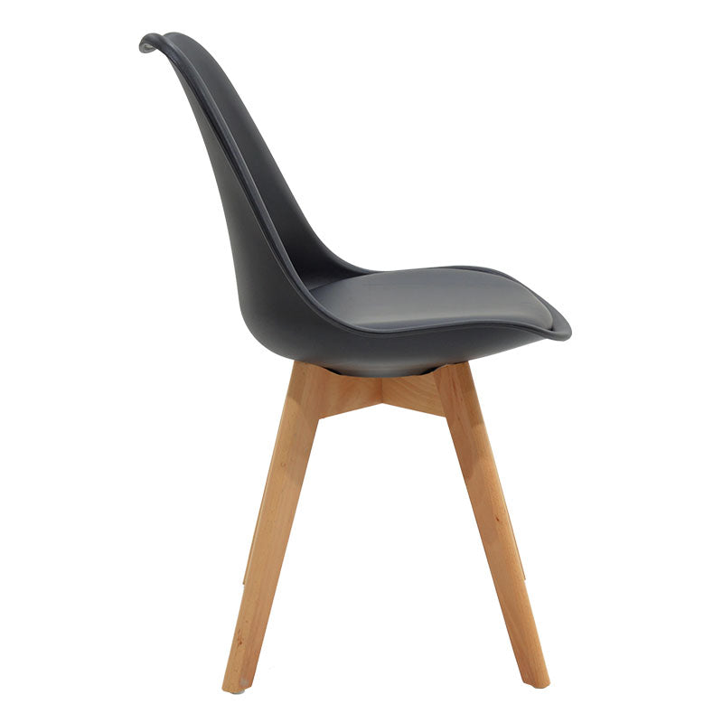 Scaun Gaston cu, neagra - stejar, 57x48 cm - Negru
