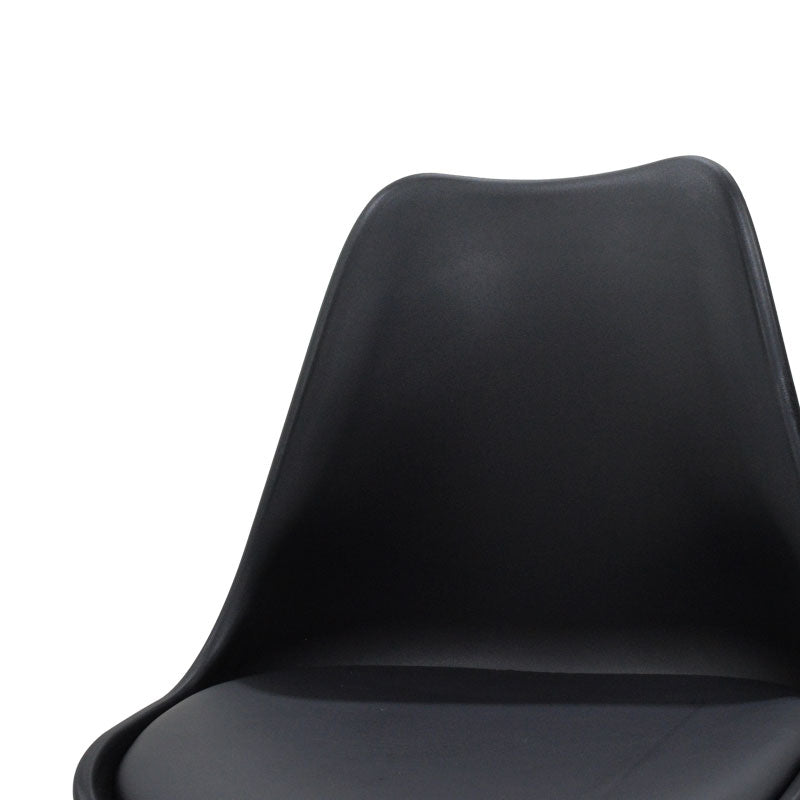 Scaun Gaston cu, neagra - stejar, 57x48 cm - Negru