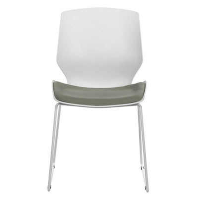 Scaun Genuine, alb-Gri, 48x43x88 cm, imagine suplimentara