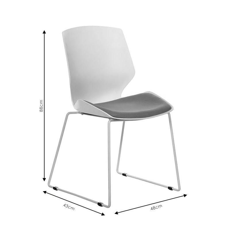 Scaun Genuine alb-Gri, 48x43x88 cm