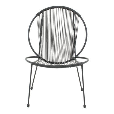 Scaun gradina Dapper negru metal-pe negru, 64x74x76 cm, perspectiva suplimentara