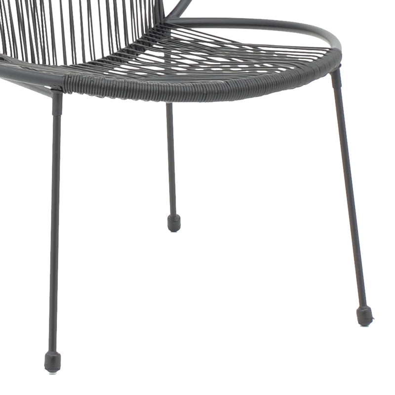 Scaun gradina Dapper negru metal-pe negru, 64x74x76 cm, foto produs 7