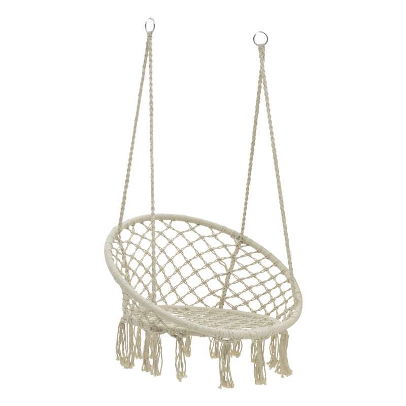 Scaun hamac Eventful rope, bej, 82x82x133 cm