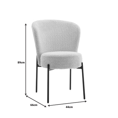 Scaun Houlian tesatura, Crem, 46x66x89 cm, perspectiva suplimentara