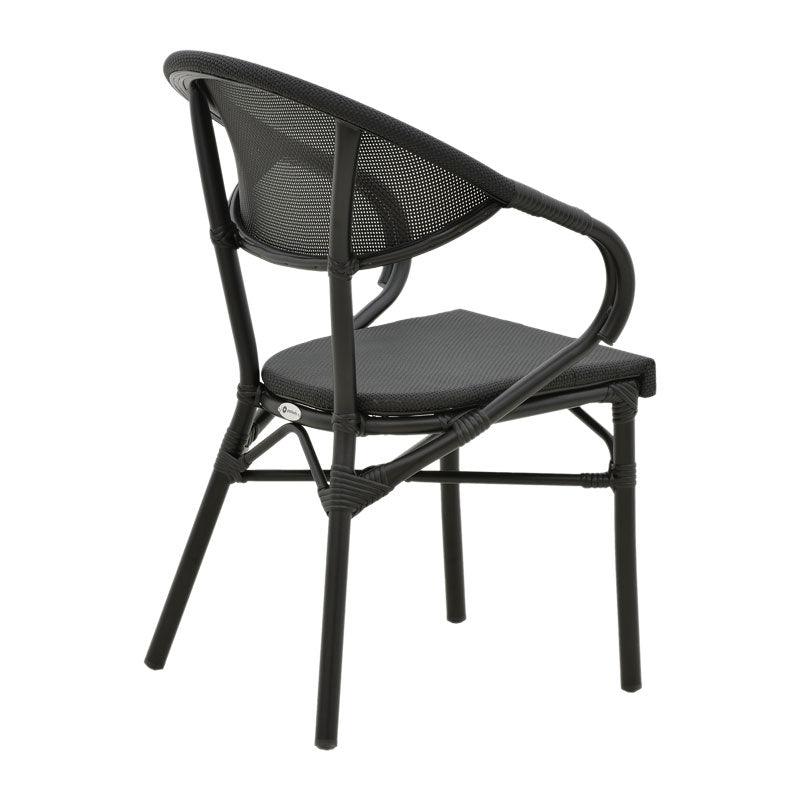 Scaun de gradina Isaia Gri - Negru 57x57x83 cm - Negru