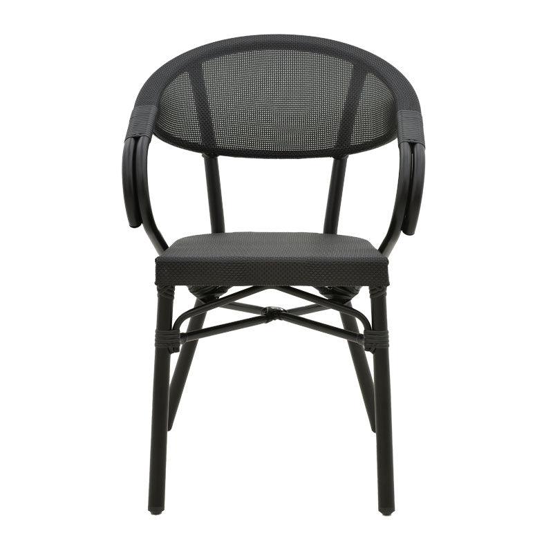 Scaun de gradina Isaia Gri - Negru 57x57x83 cm - Negru