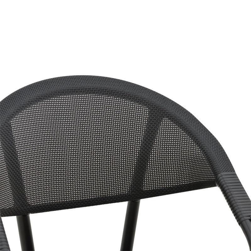 Scaun de gradina Isaia Gri - Negru 57x57x83 cm - Negru