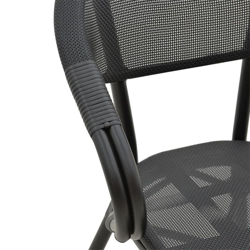Scaun de gradina Isaia Gri - Negru 57x57x83 cm - Negru