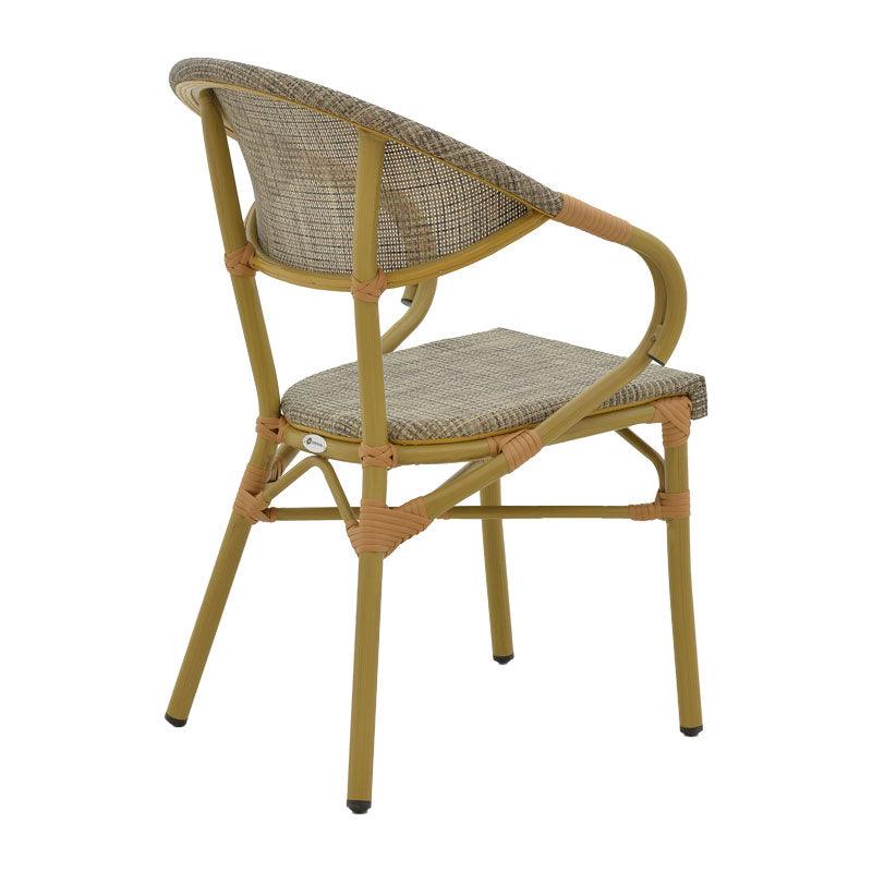 Scaun de gradina Isaia Gri - Negru 57x57x83 cm - Gri