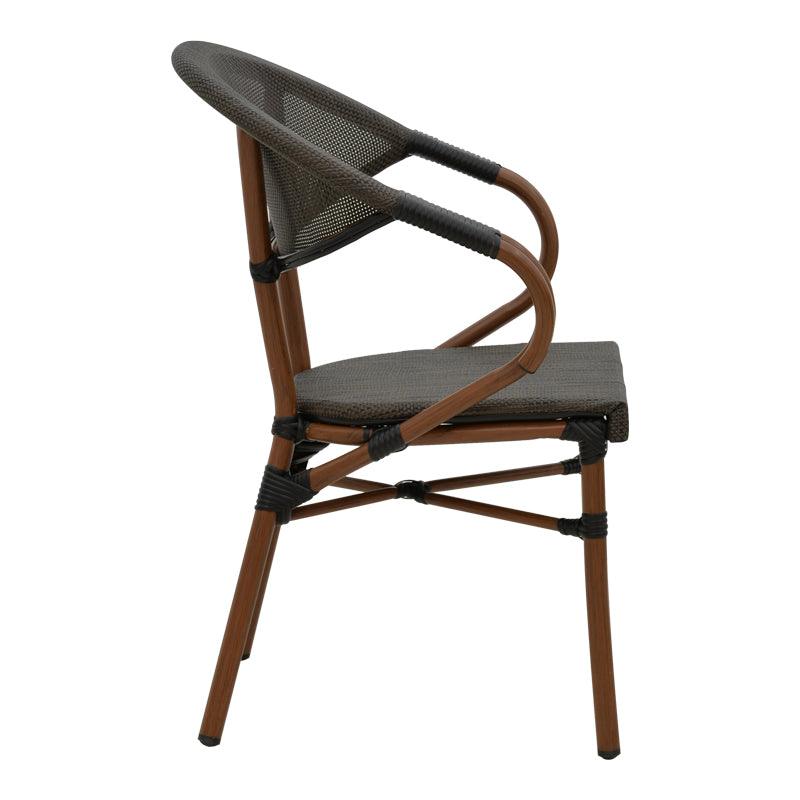 Scaun de gradina Isaia Gri - Negru 57x57x83 cm - Maro