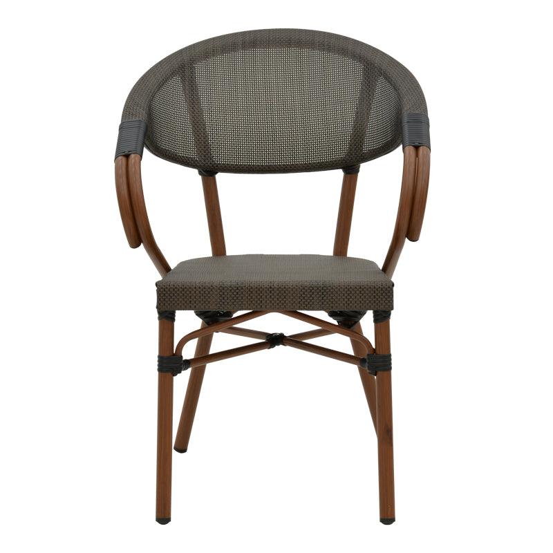 Scaun de gradina Isaia Gri - Negru 57x57x83 cm - Maro