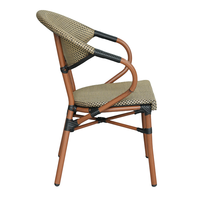 Scaun Isaia, Stofa, Nuc, 57x57x83 cm