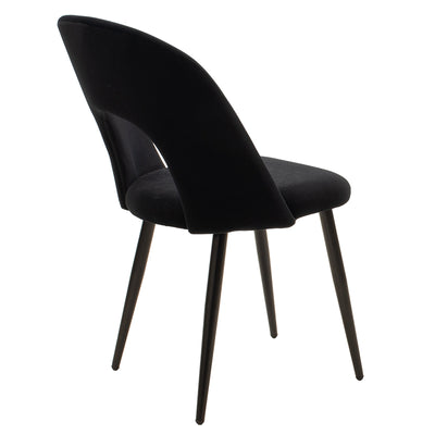 Scaun Jonah cu tapiterie de catifea, Catifea, Picioare, negre, 45x45x85 cm, imagine suplimentara