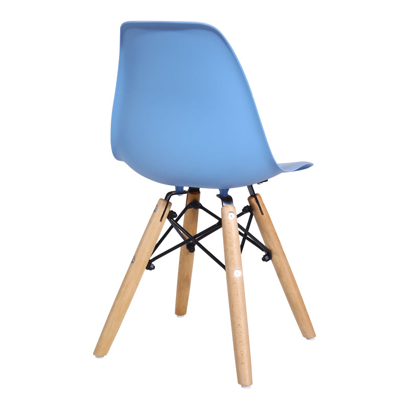 Scaun Julita pentru copii albastru si lemn de fag, Natural, 35x31x58 cm - Albastru